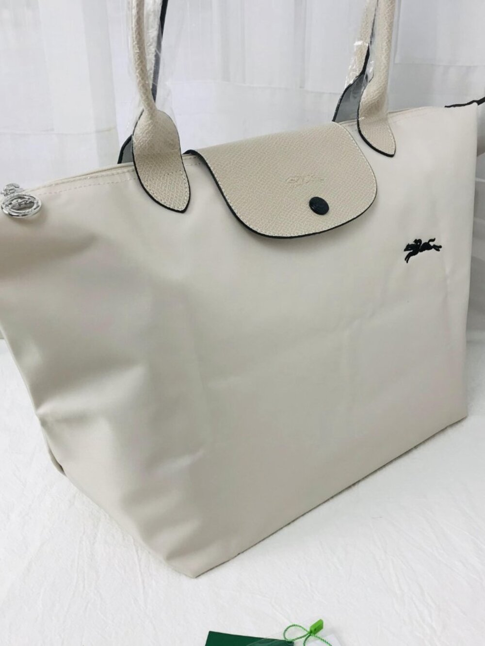 Longchamp Le Pliage Original Large Shoulder Nylon Bag Tote IN OFF WHITE - Picture 9 of 9
